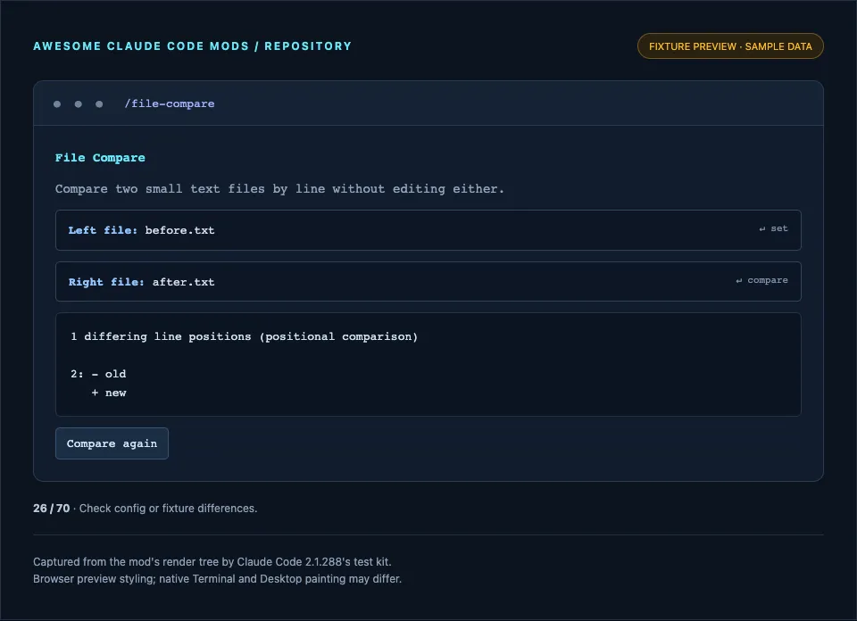 Screenshot of file-compare
