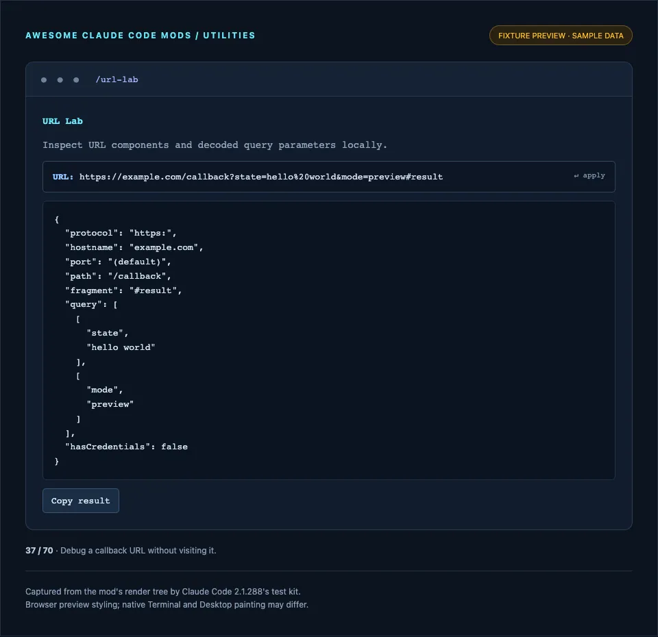 Screenshot of url-lab