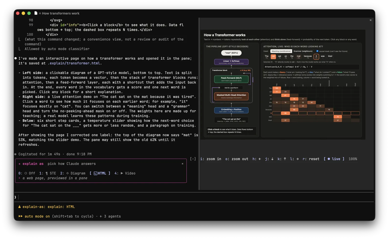 Screenshot of explain-as