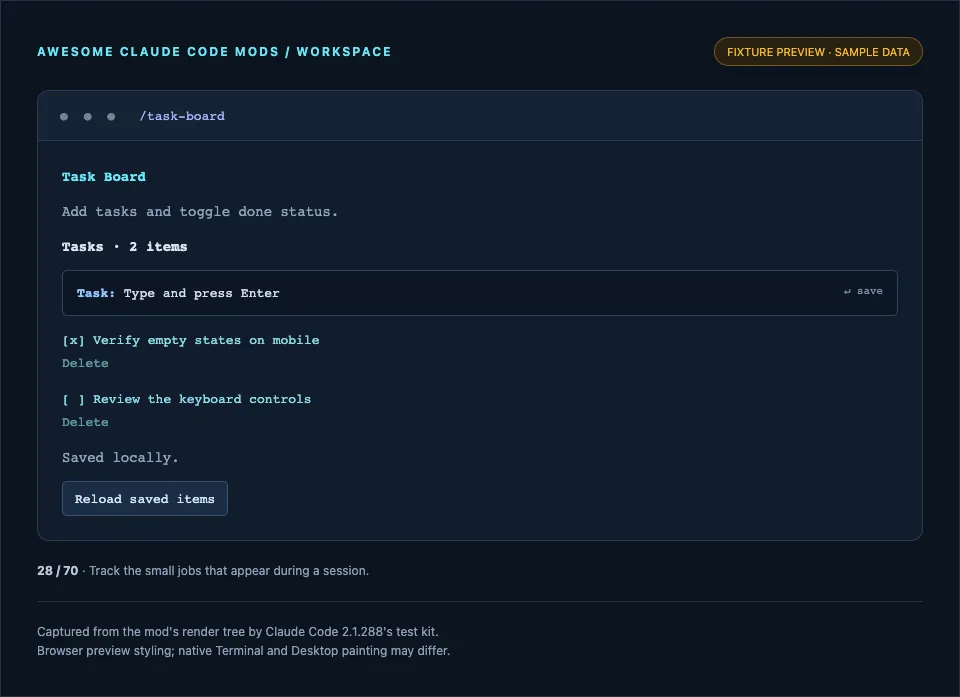 Screenshot of task-board