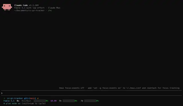 Screenshot of cc-pr-tracker