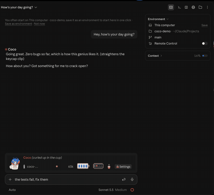 Screenshot of coco