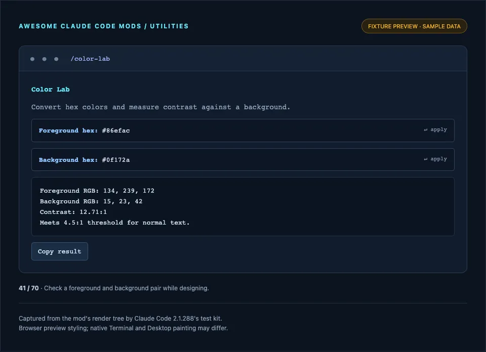 Screenshot of color-lab