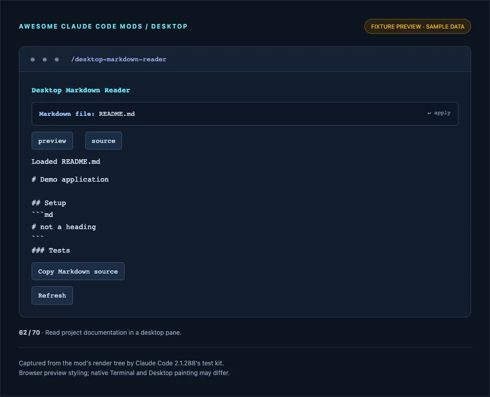 Screenshot of desktop-markdown-reader