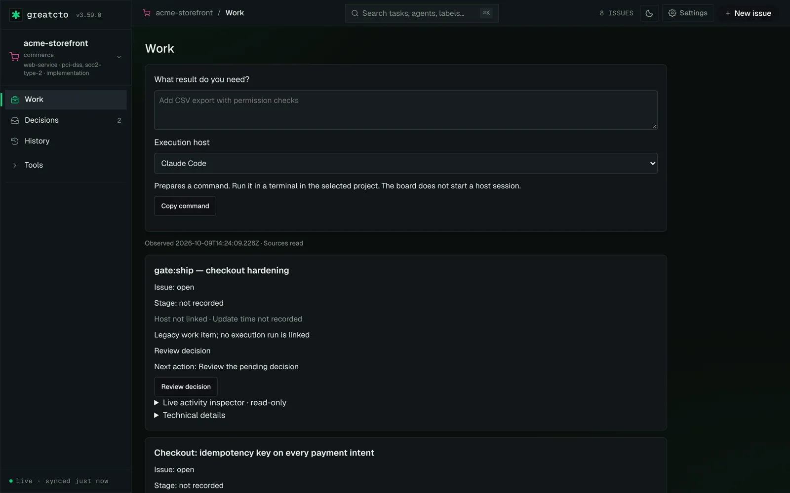 Screenshot of great-cto
