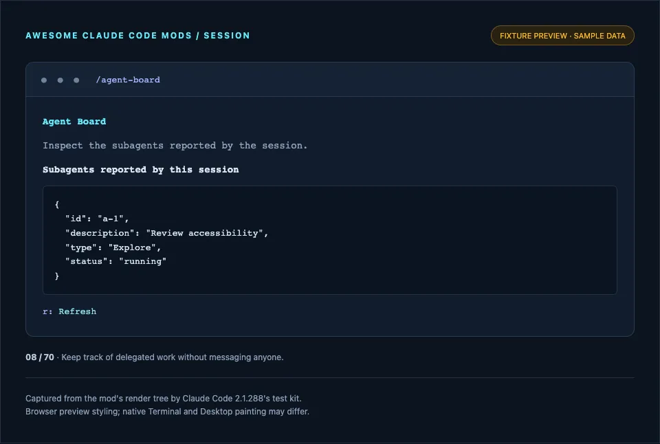 Screenshot of agent-board