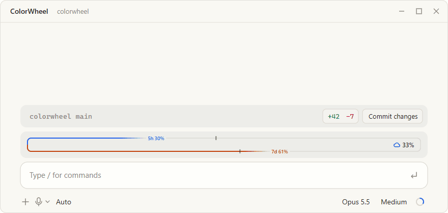 Screenshot of colorwheel