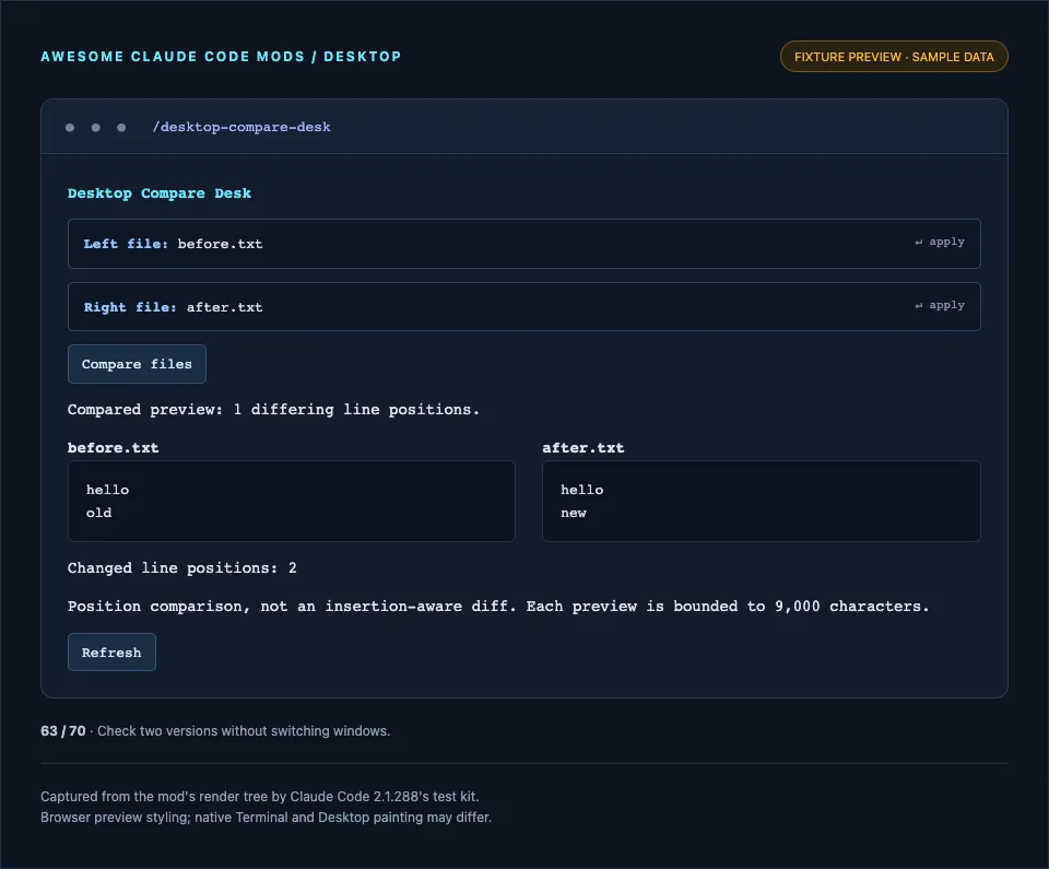 Screenshot of desktop-compare-desk