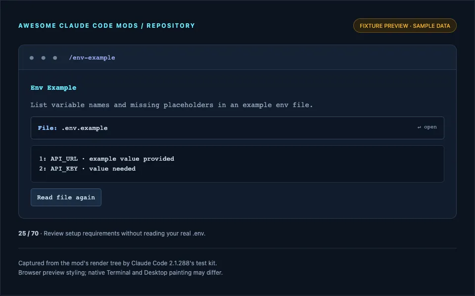 Screenshot of env-example