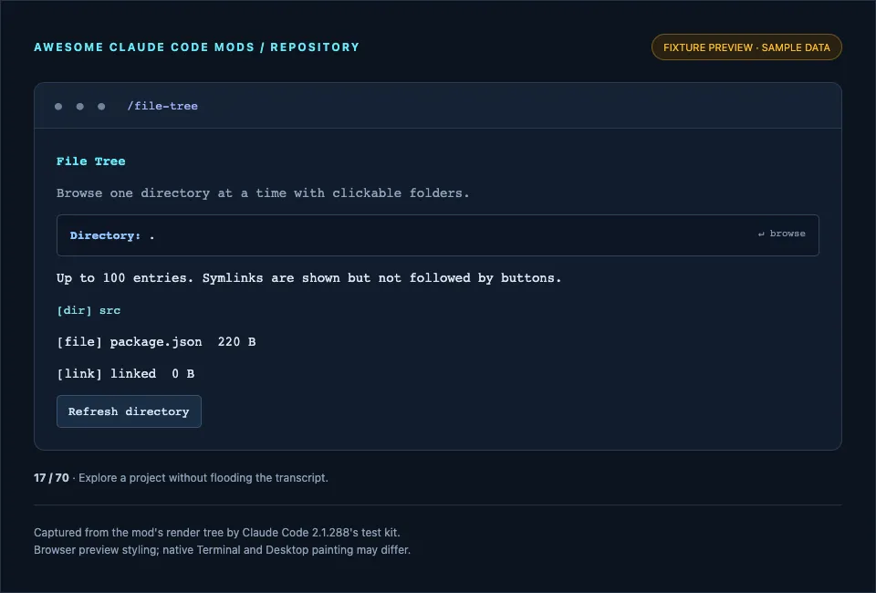 Screenshot of file-tree