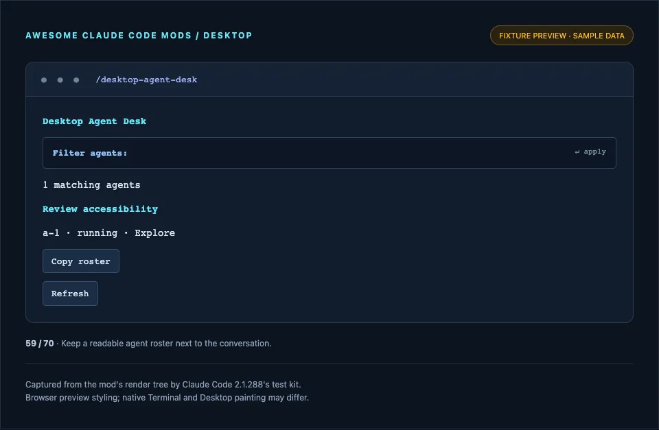 Screenshot of desktop-agent-desk