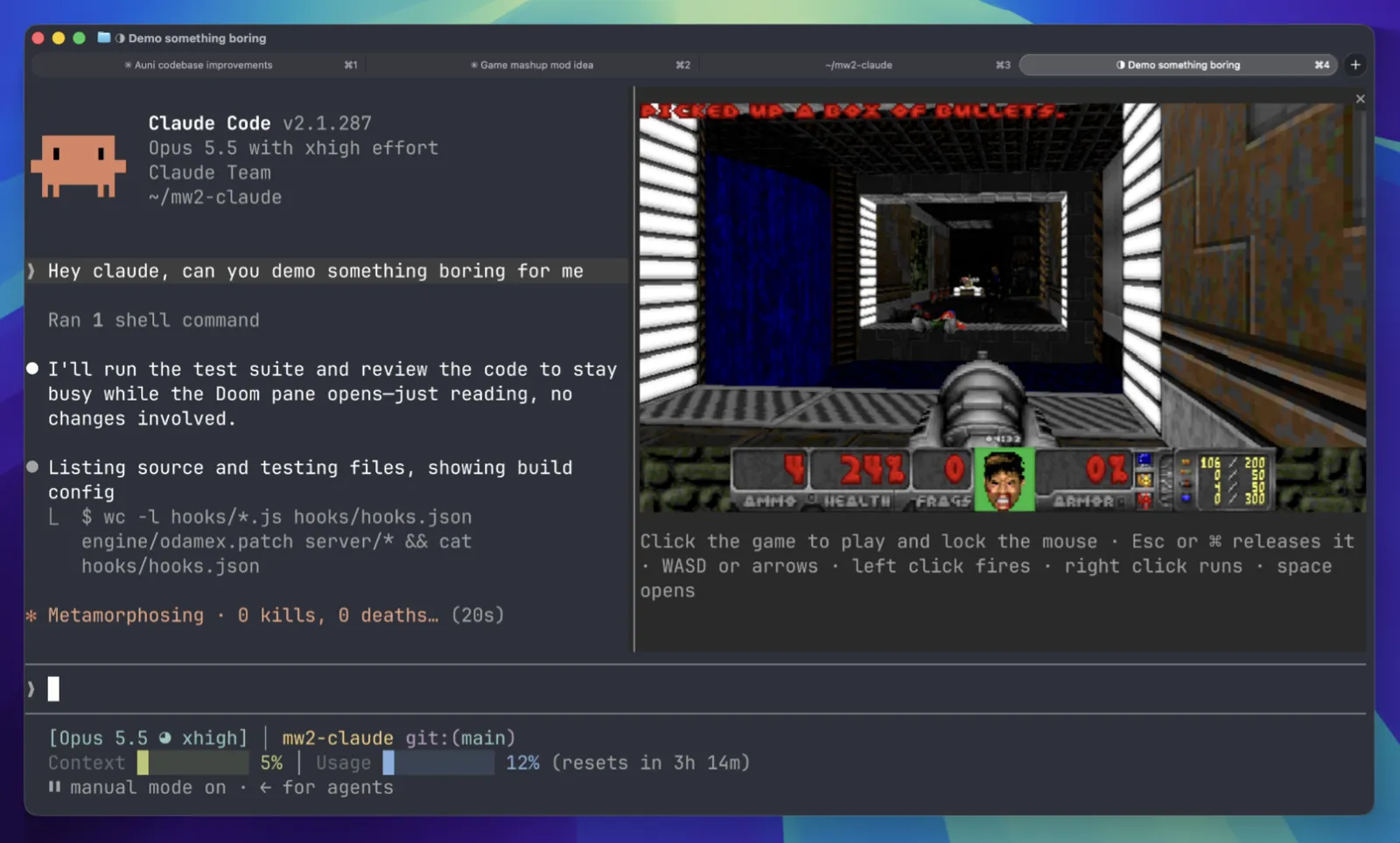 Screenshot of intermission